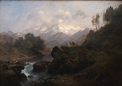 Gebirgslandschaft mit dem Wiesbachhorn von Anton Hansch