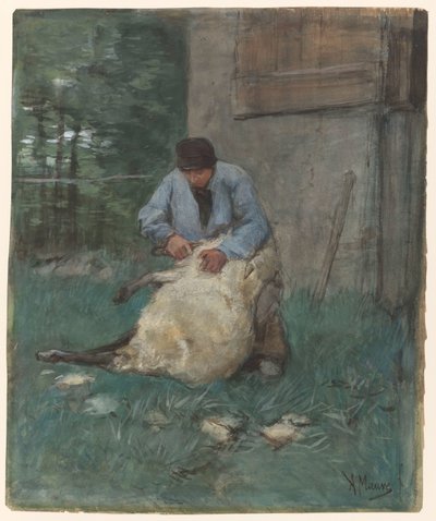 Schafschur von Anton Mauve
