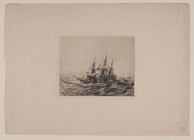 Eine Brigg in schwerer See von Anton Melbye