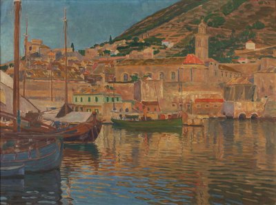 Hafenpartie bei Ragusa von Anton Nowak