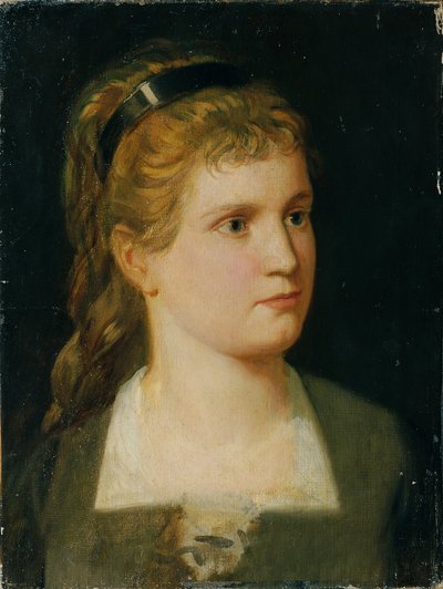 Brustbild der Nichte, Käthchen Winder von Anton Romako