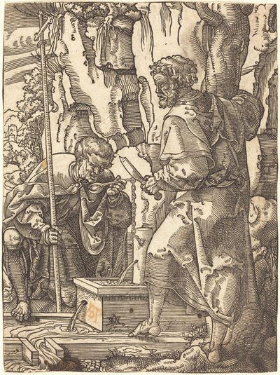Heilige Philippus und Bartholomäus an einer Quelle von Anton Woensam