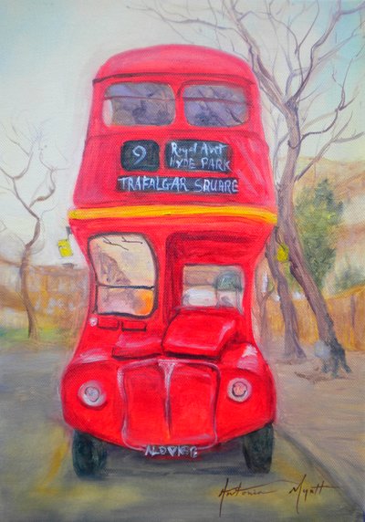 Roter Bus von Antonia Myatt