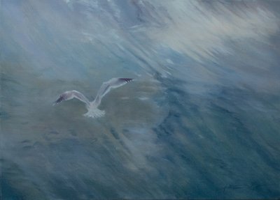 Möwe fliegt weg von Antonia Myatt