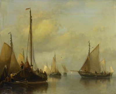 Fischerboote auf ruhigem Wasser von Antonie Waldorp