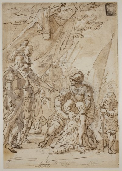 Alexander mit dem Körper von Darius(?) von Antonio Balestra