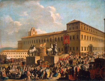 Fest vor dem Quirinalspalast, 1767 von Antonio Cioci