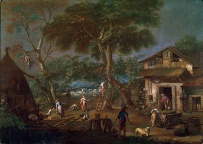 Italienische Landschaft, ca. 1750-1795 von Antonio Diziani