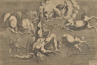 Der Sturz des Phaeton, 1545 von Antonio Fantuzzi