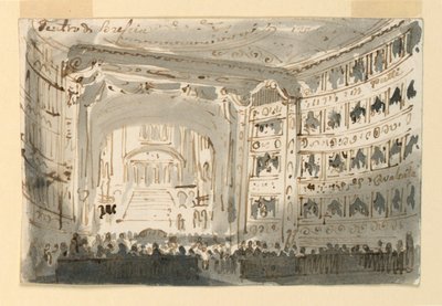 Innenraum des Theaters in Brescia von Antonio Giuseppe Basoli