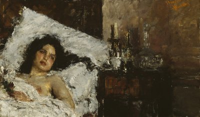Ruhend, ca. 1887 von Antonio Mancini
