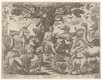 Orpheus verzaubert die Tiere mit seiner Musik von Antonio Tempesta