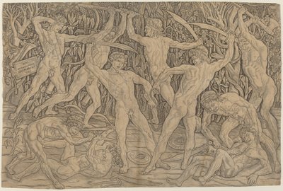 Schlacht der Nackten von Antonio Pollaiuolo