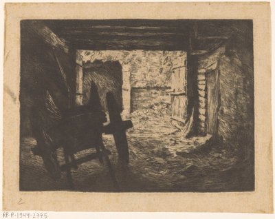 Bauernscheune mit Wagen von Antoon Derkinderen