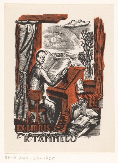 Ex Libris von R. Tammelo von Arkadio Laigo