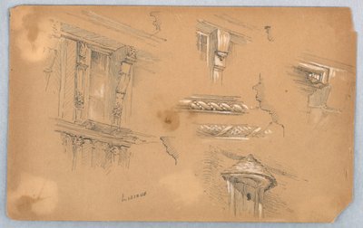 Architektonische Details in Lisieux von Arnold William Brunner