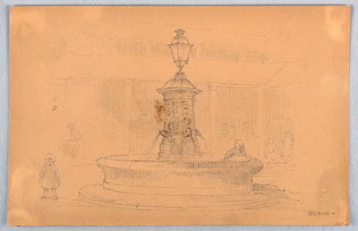 Brunnen in Nevers von Arnold William Brunner