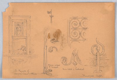 Skizzen in Bourges von Arnold William Brunner