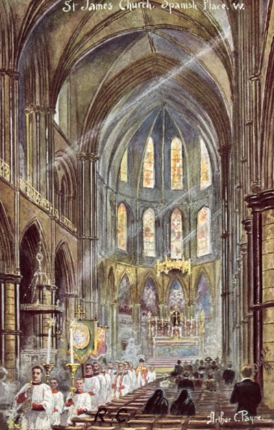 St. James Kirche, Spanish Place von Arthur Charles Payne