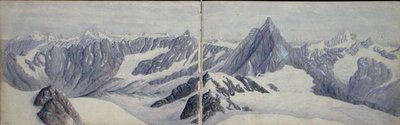 Blick vom Breithorn von Arthur Cust