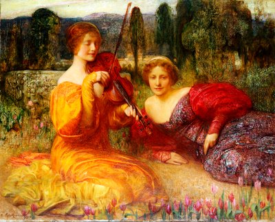 Musicienne du Silence von Arthur Hacker