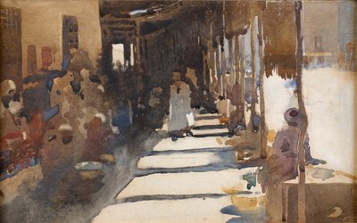 Der Basar in Vringa von Arthur Melville