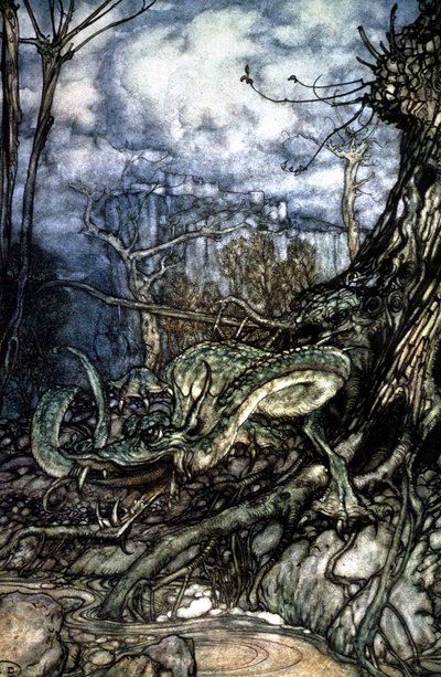Drache von Arthur Rackham