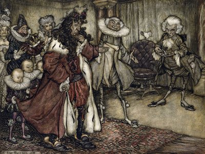 Den König vorbereiten von Arthur Rackham