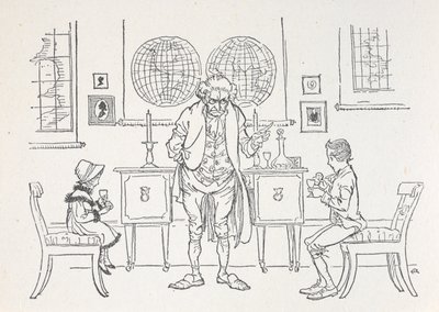 Zwei Kinder und ihre Lehrer von Arthur Rackham