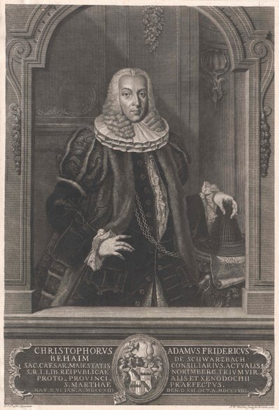 Christoph Adam Friedrich Behaim von Schwarzbach von Artist Unknown