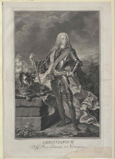 König von Dänemark Christian VI. von Artist Unknown