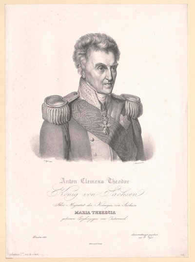 König von Sachsen Anton I. von Artist Unknown