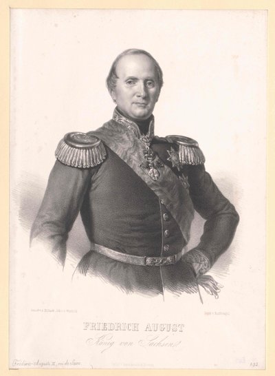 König von Sachsen Friedrich August II von Artist Unknown