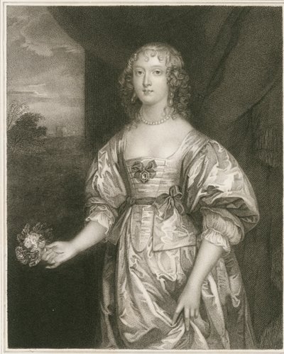 Porträt von Elizabeth Cecil (Kupferstich) von Artist Unknown