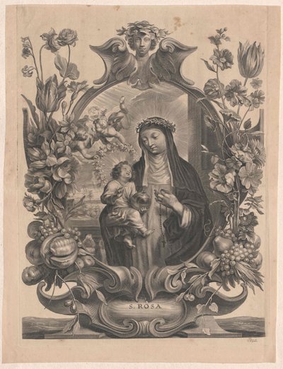 Heilige Rosa von Lima von Artist Unknown