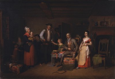 Der Hausierer zeigt seine Waren von Asher Brown Durand