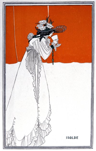 Yseult trinkt den Liebestrank, England, ca. 1900 von Aubrey Beardsley