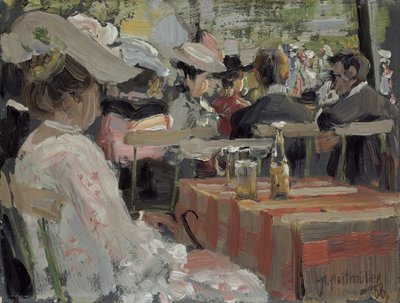 Ein Gartenrestaurant, 1906 von August Heitmuller