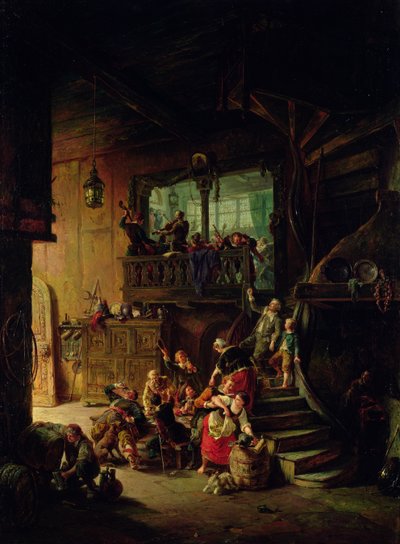 Das Leben in der Herberge, 1865 von August Levin von Wille