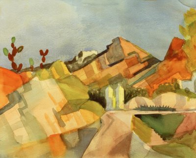 Felsige Landschaft von August Macke