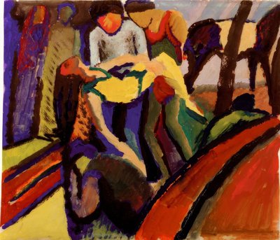 Gestürzt von August Macke