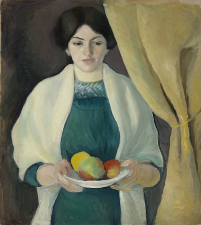 Porträt mit Äpfeln von August Macke