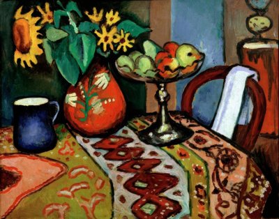 Stilleben mit Sonnenblumen I von August Macke