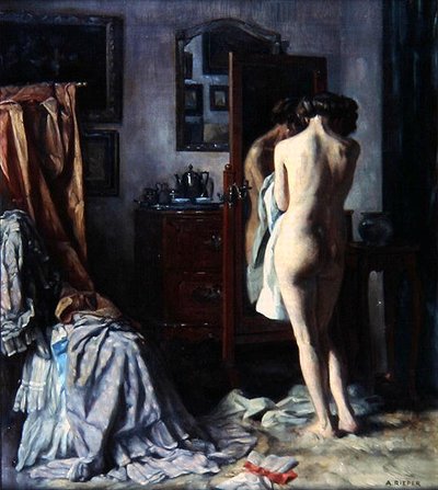 Das Boudoir, ca. 1910 von August Rieper