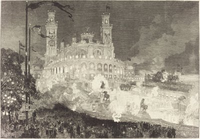 14. Juli. Beleuchtung des Palais du Trocadéro von Auguste Lepere