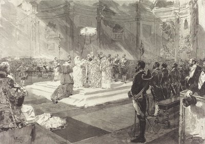 Königliche Taufe am spanischen Hof, 1882 von Auguste Lepere