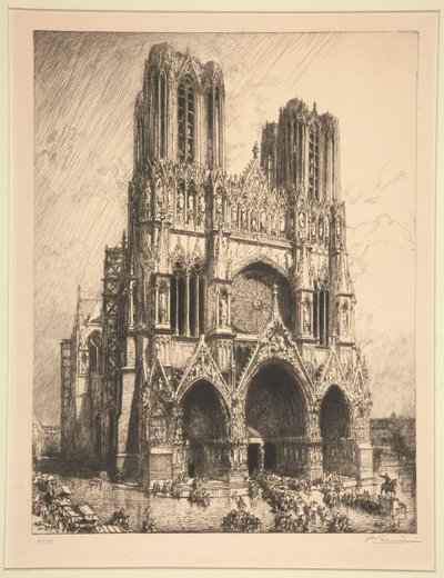 Kathedrale von Reims von Auguste Lepere