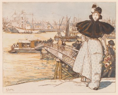 Pier an der Garonne, Bordeaux von Auguste Lepere