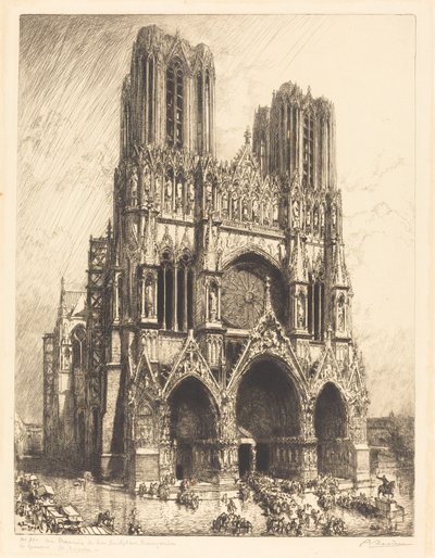 Kathedrale von Reims von Auguste Lepere