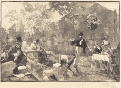 Zum Auerhahn von Auguste Lepère after Daniel Vierge